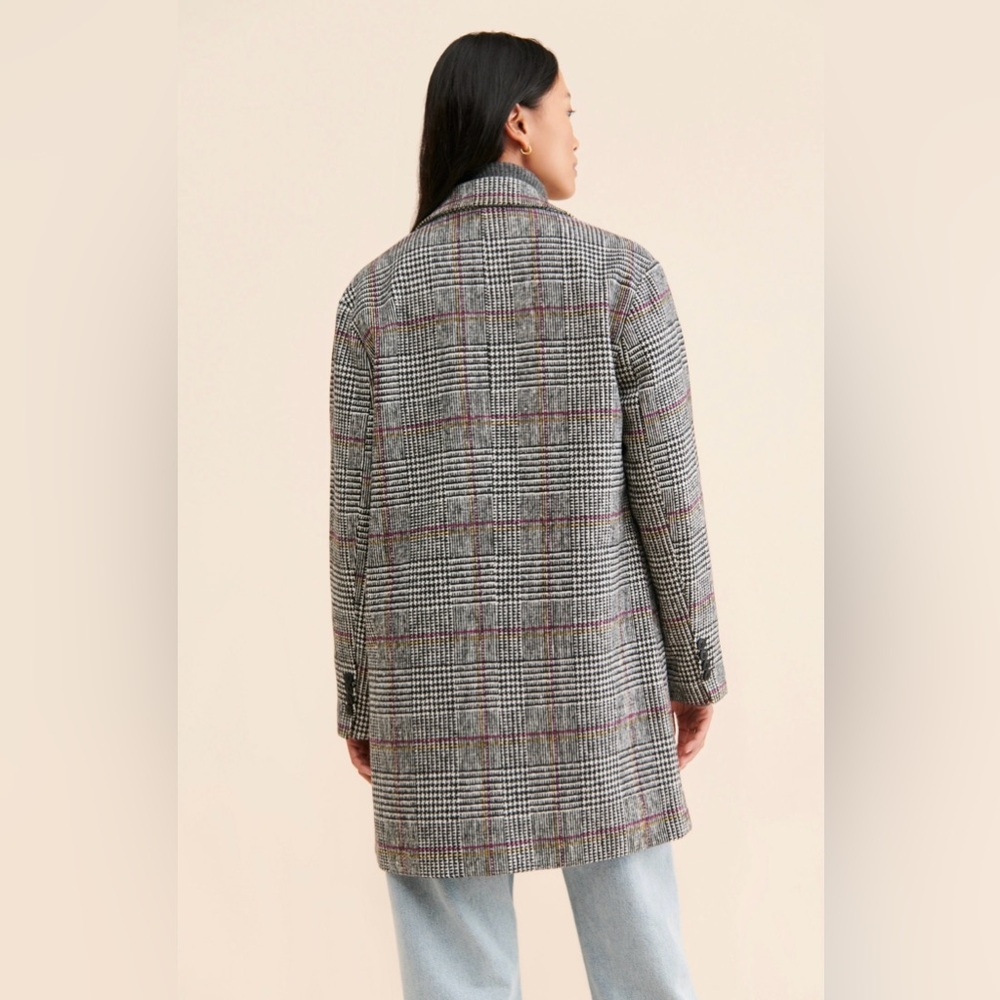 RD STYLE DANA DOUBLE BREASTED PLAID COAT SIZE XS - Picture 4 of 16
